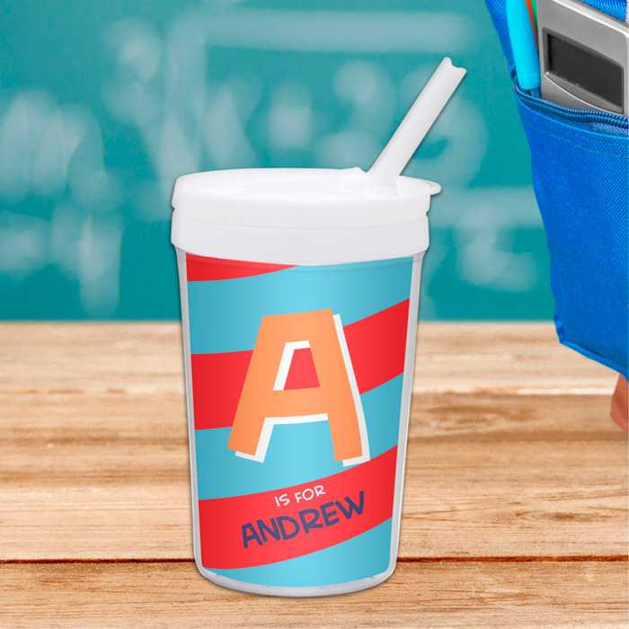 Brilliant Initial Red Toddler Cup