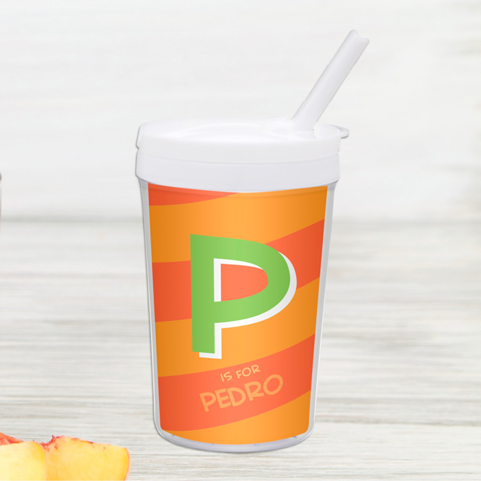 Brilliant Initial Orange Toddler Cup