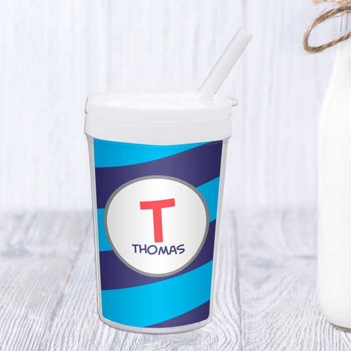 Fun Initials Blue Toddler Cup