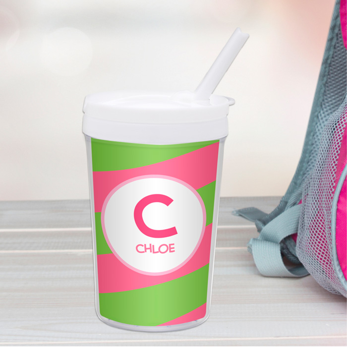 Fun Initials Pink Toddler Cup