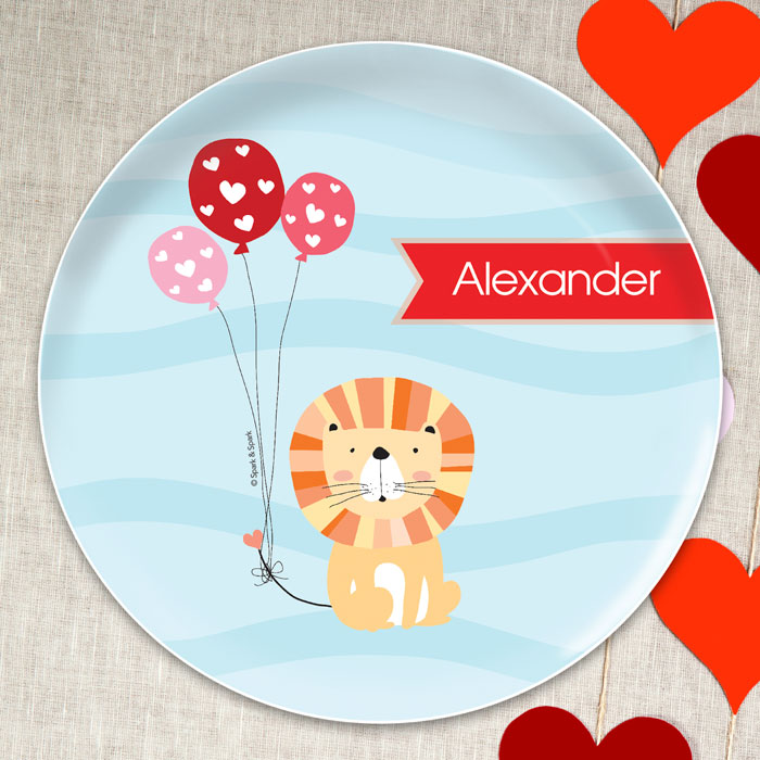 Balloon Lion Kids Plates