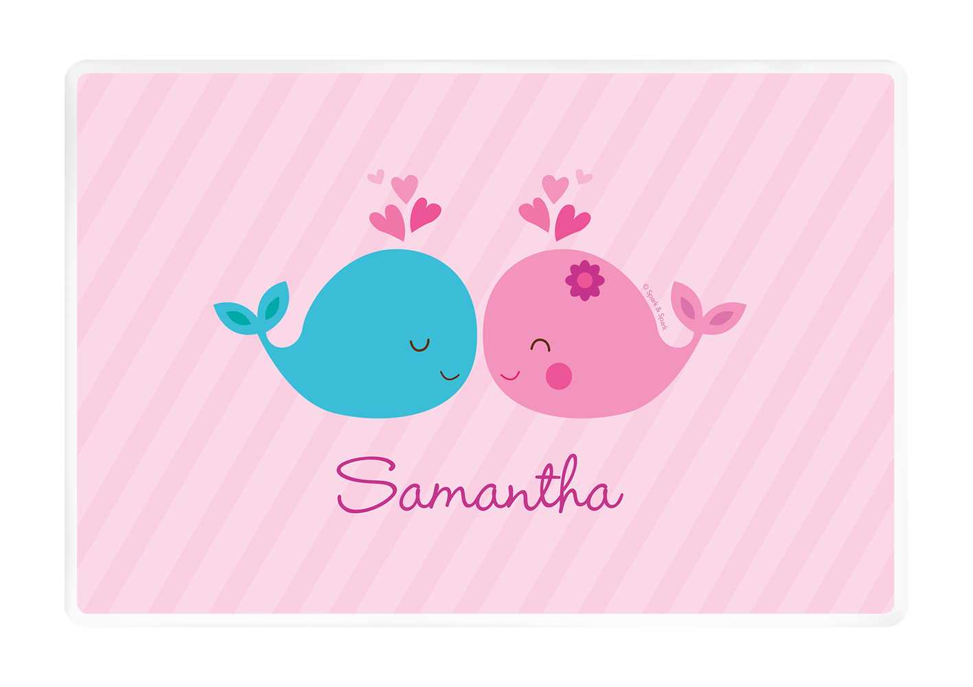 Whales in Love Kids Placemat