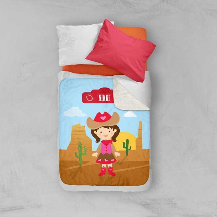 Cowgirl Sherpa Blanket
