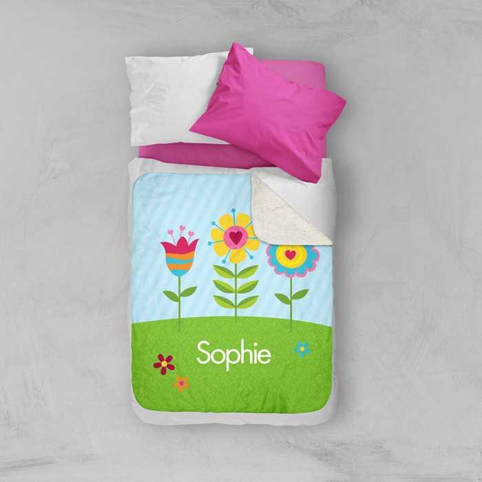 Spring Blooms Sherpa Blanket