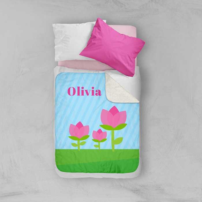 Cute Tulip Sherpa Blanket