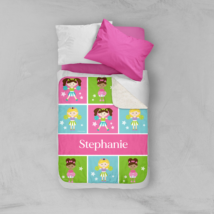 Three Cheerleaders Sherpa Blanket