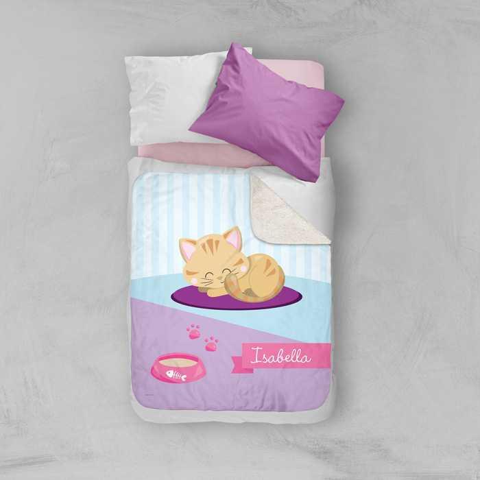 Cute Little Kitten Sherpa Blanket