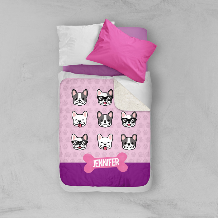 Cool Dogs Pink Sherpa Blanket