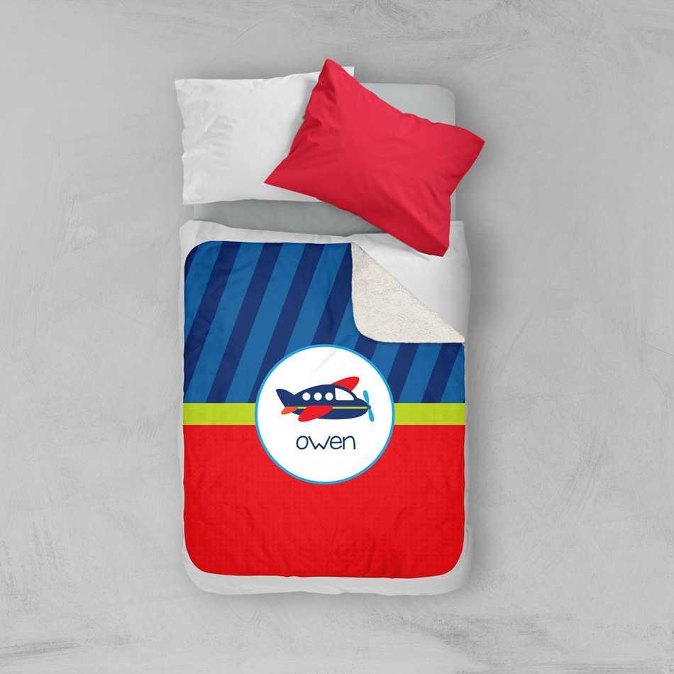 Airplane Ride Sherpa Blanket