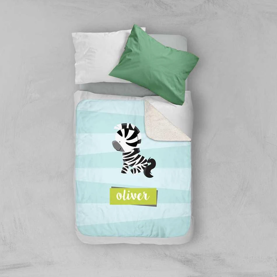 Cute Baby Zebra  Sherpa Blanket