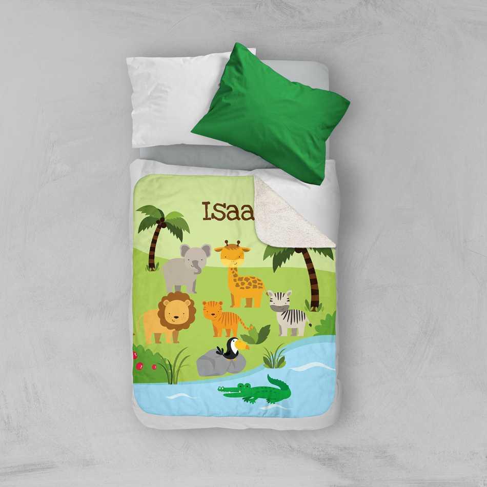 Jungle Fever Sherpa Blanket