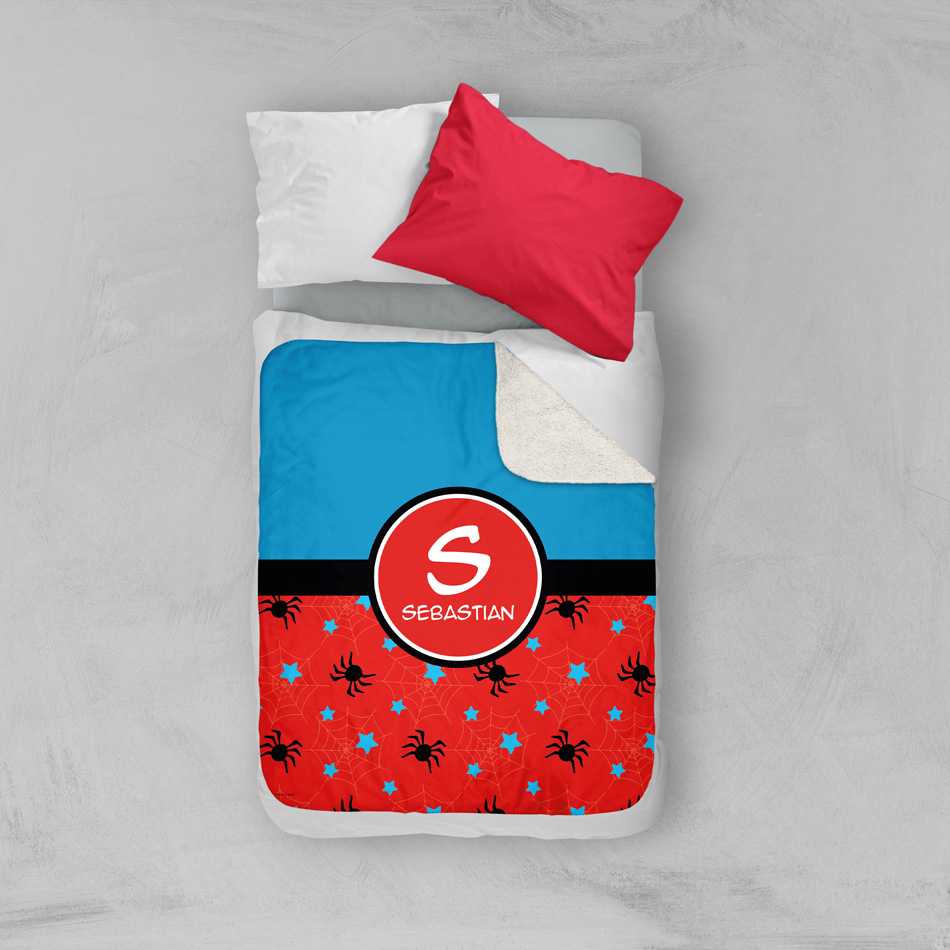 Fun Spider Web Sherpa Blanket
