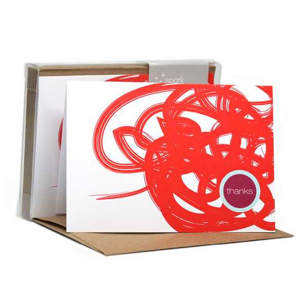 Urban graffitti Red Notecards