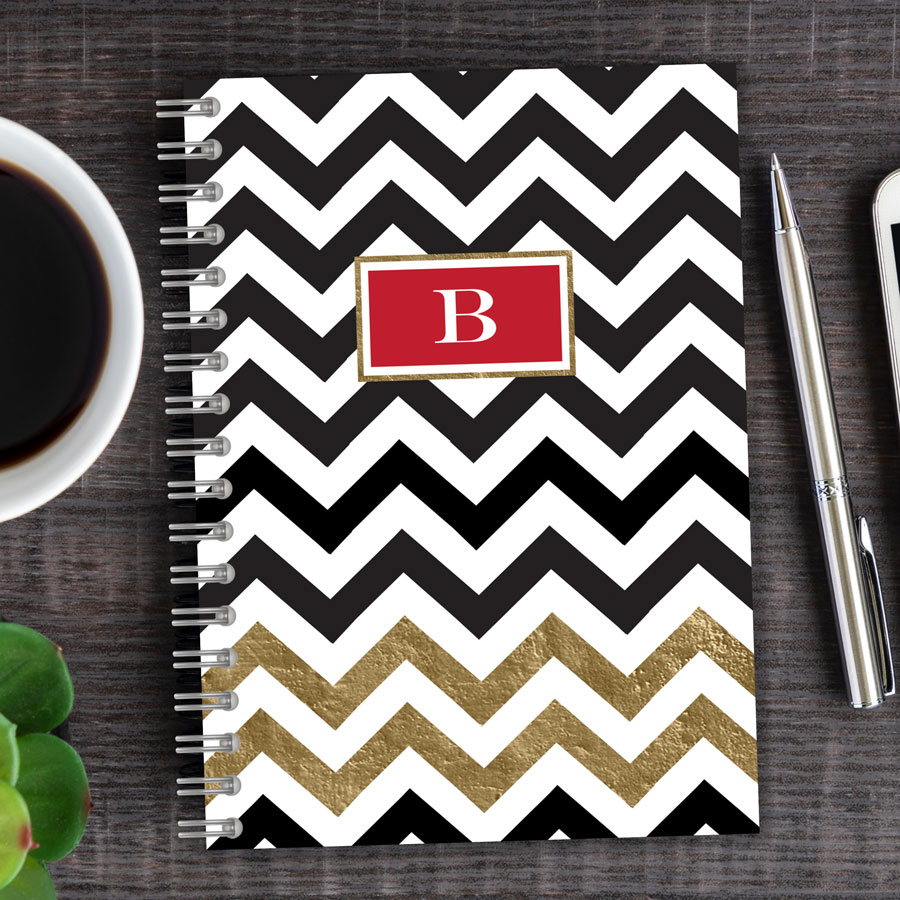 Black Chevron Writing Journal