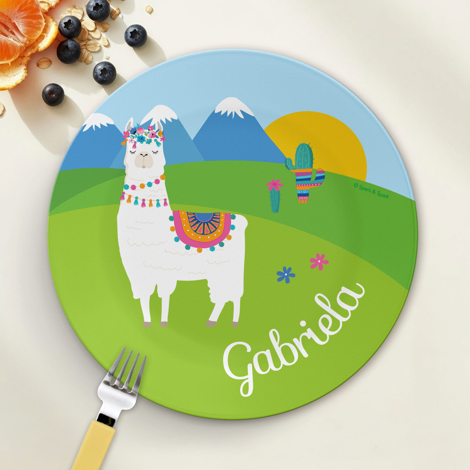 Llama Land Kids Plates