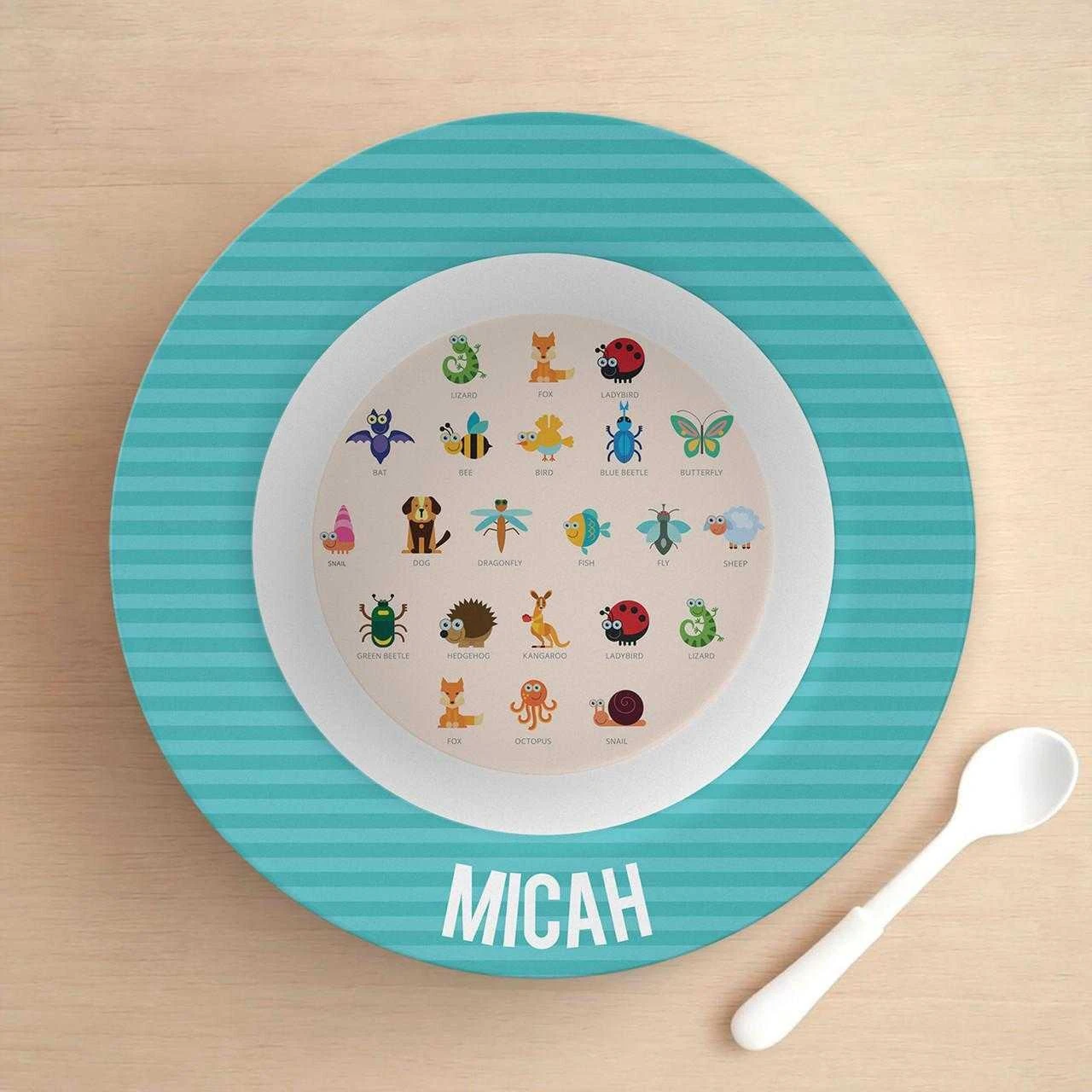 Animal ABC Beige Kids Bowl