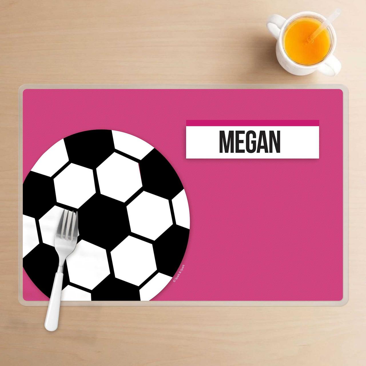 Soccer Fan Pink Purple Placemat
