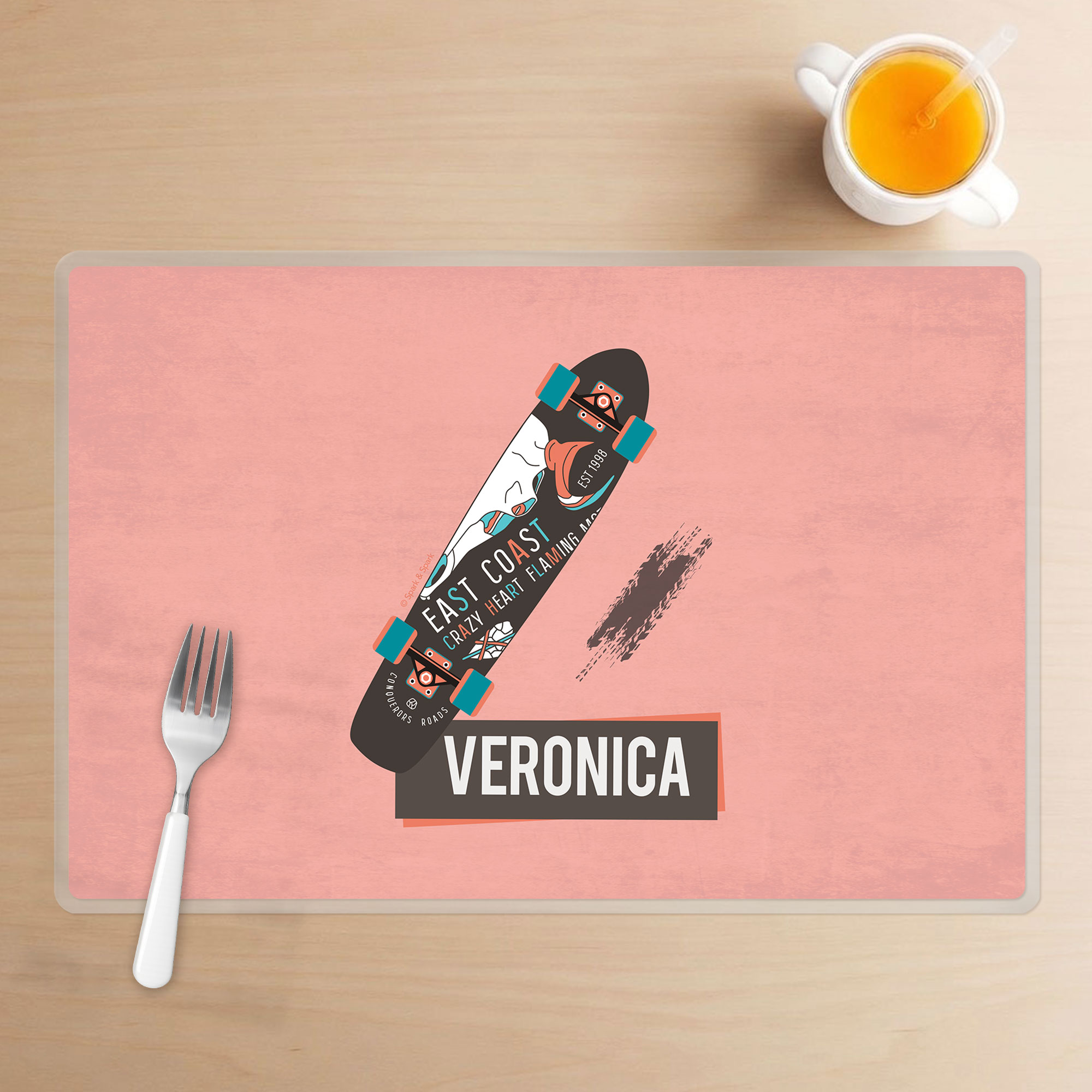 Urban Skate Pink Kids Placemat