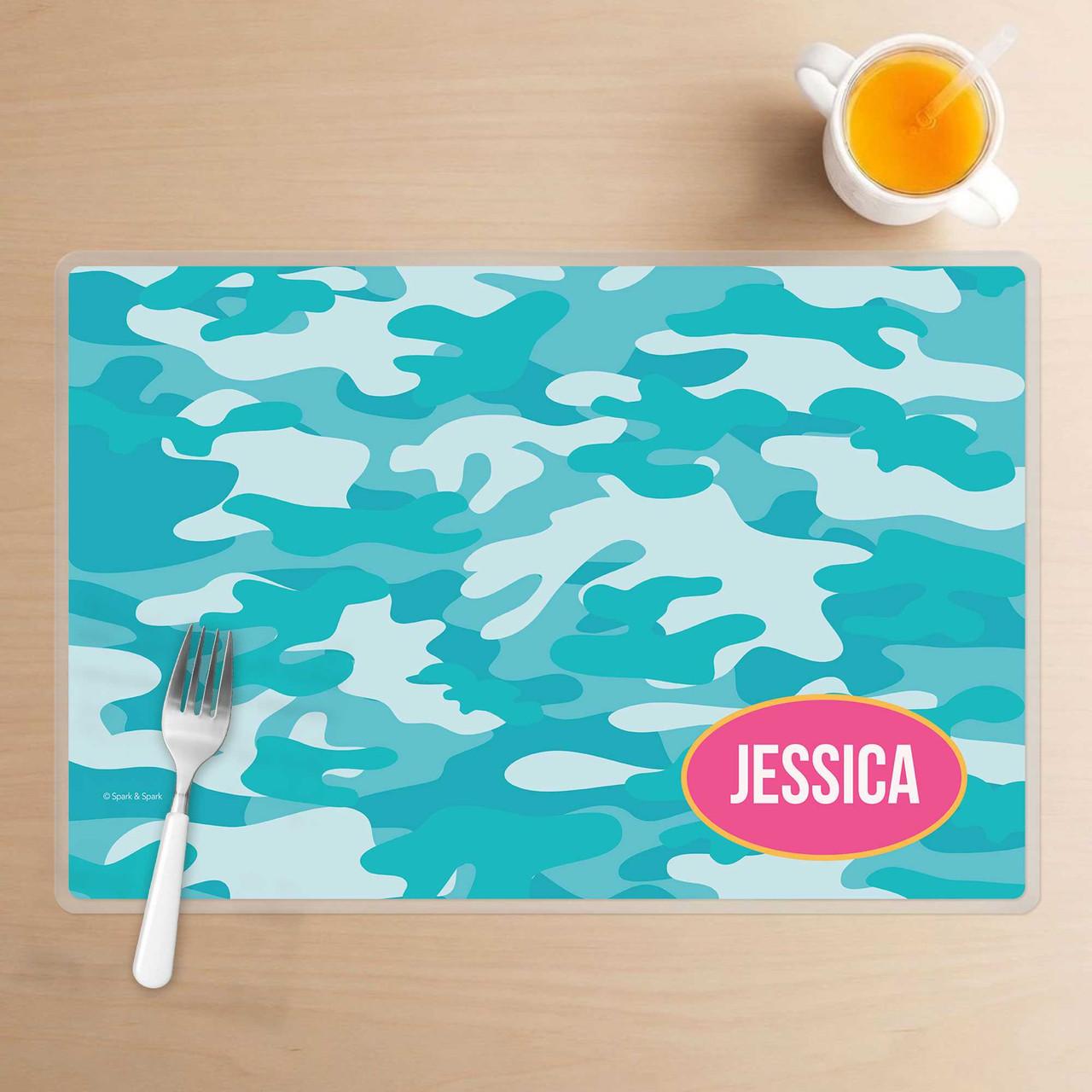 Aqua Camouflage Kids Placemat