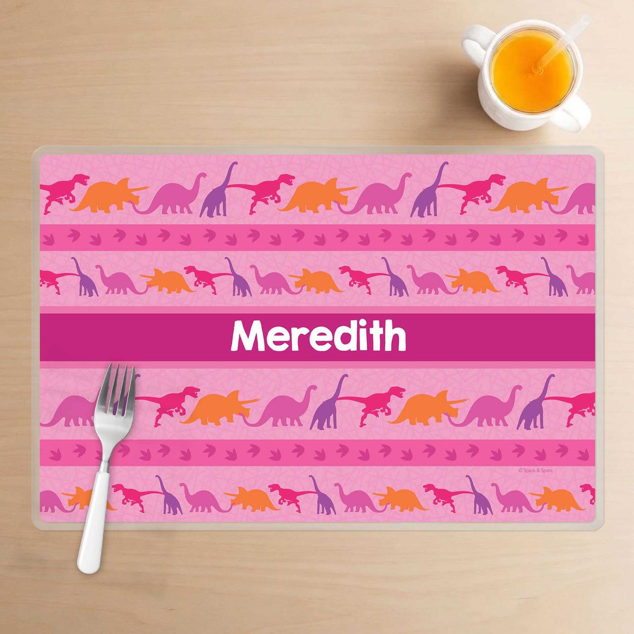 Dinosaur trails  Girl Kids Placemat