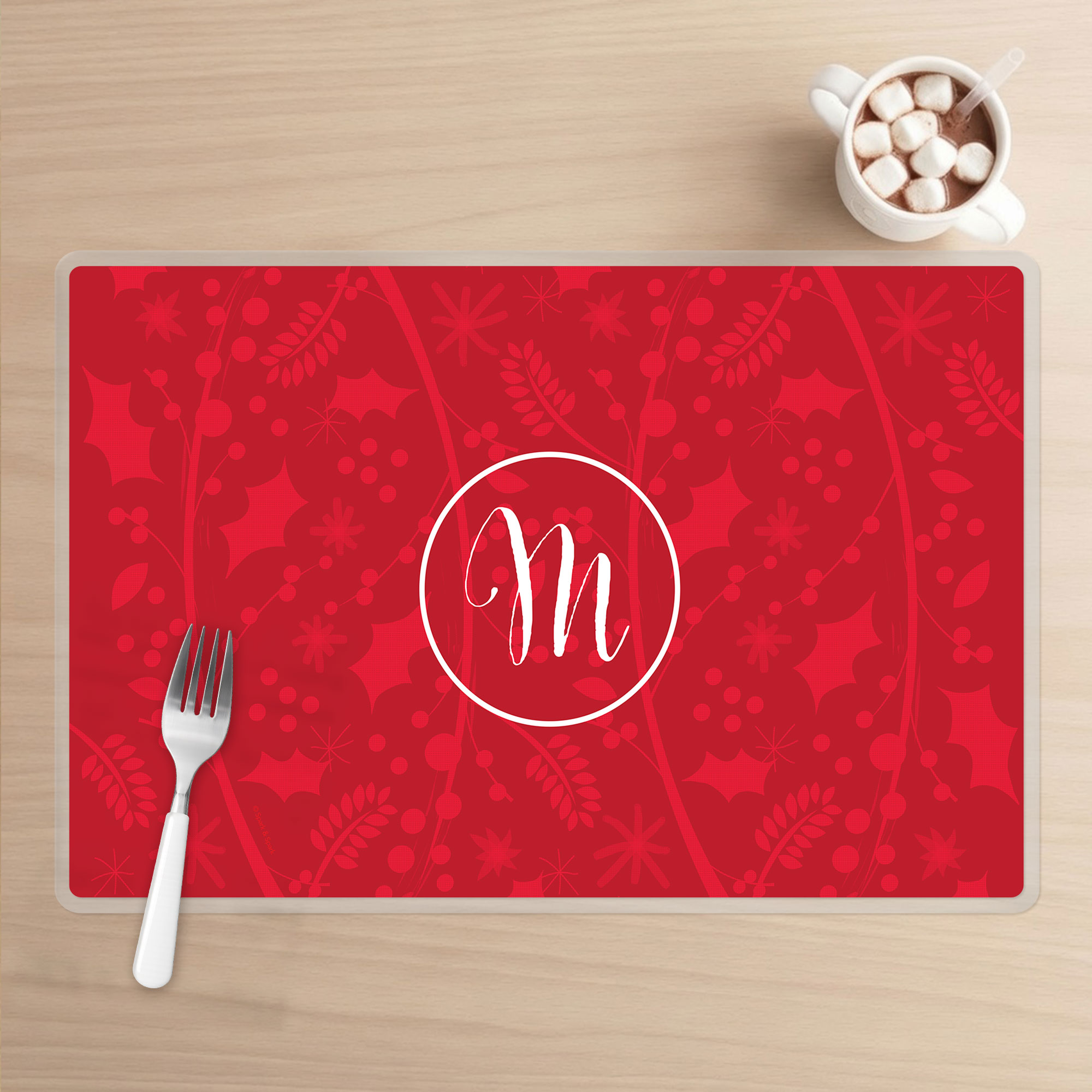 Christmas Initial Holiday Placemat