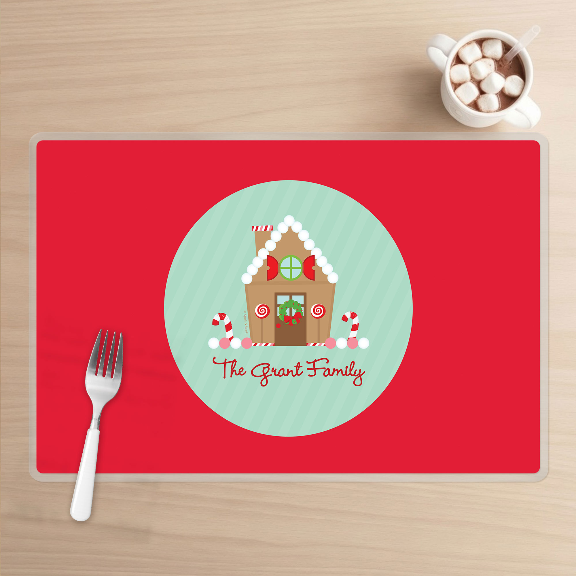 Our Sweet Xmas House Holiday Placemat