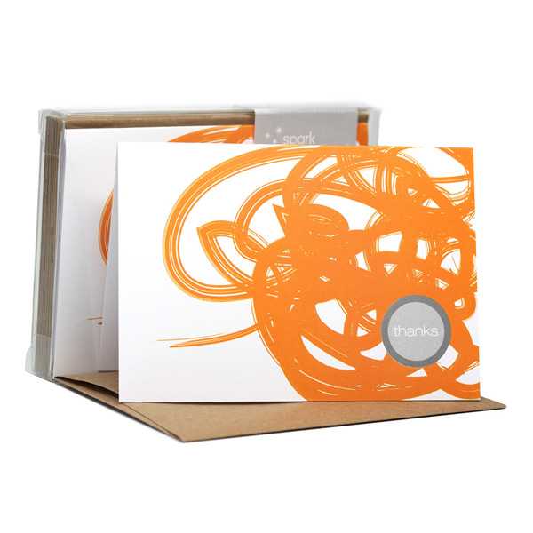 Urban graffitti Orange Notecards