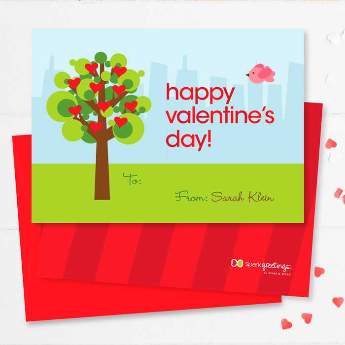 A Tree Of Love Kids Valentines Cards