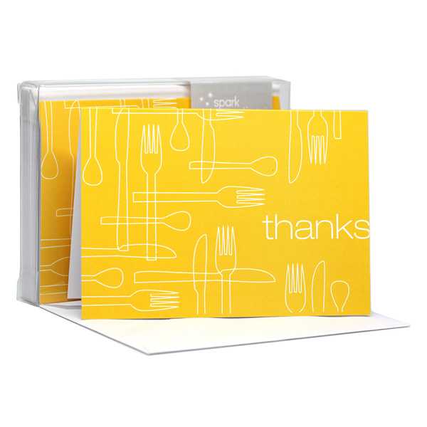 Delicious Thanks Yellow Notecards