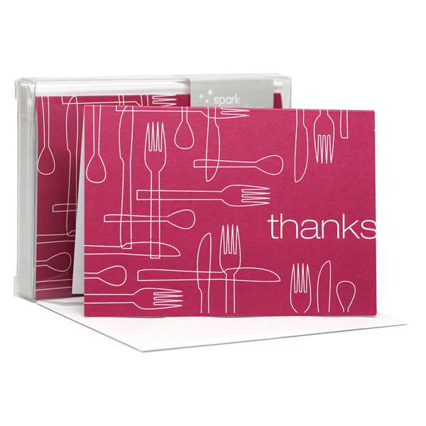 Delicious Thanks Fuschia Notecards