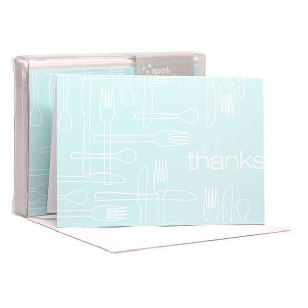 Delicious Thanks Aqua Notecards