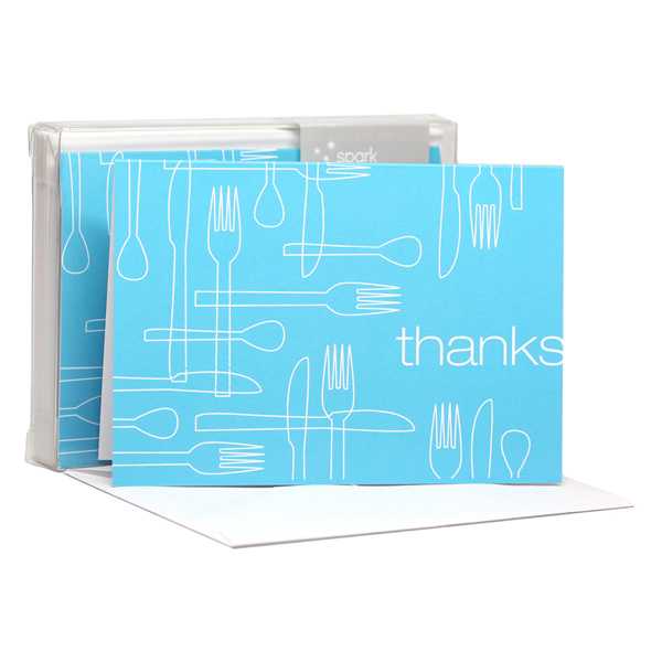 Delicious Thanks L. Blue Notecards