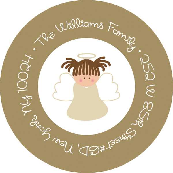 Angel Swirls Address Return Labels