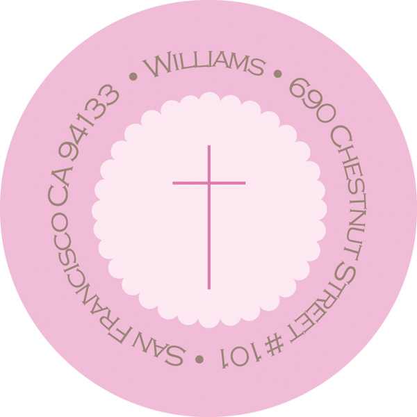 Simple Scallop In Pink Address Return Labels