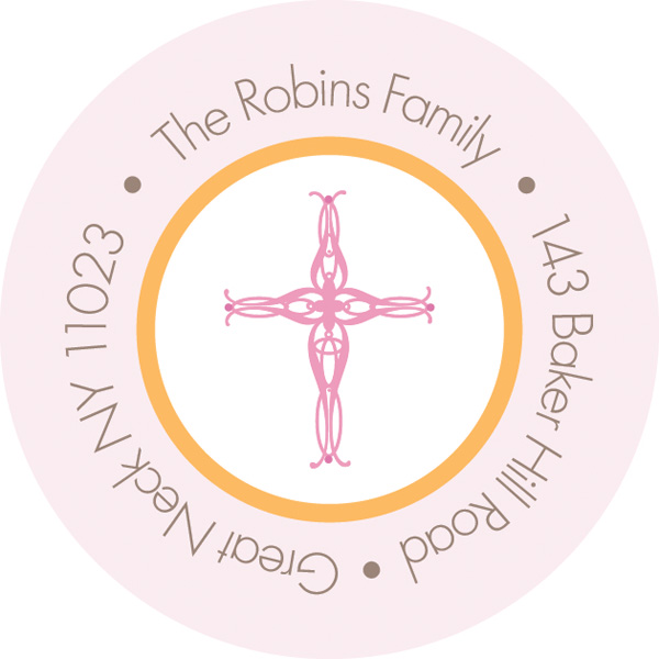 Two Bold Pink Panels Address Return Labels