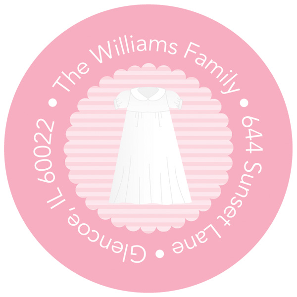 Sweet Baptism Gown Christian Address Labels
