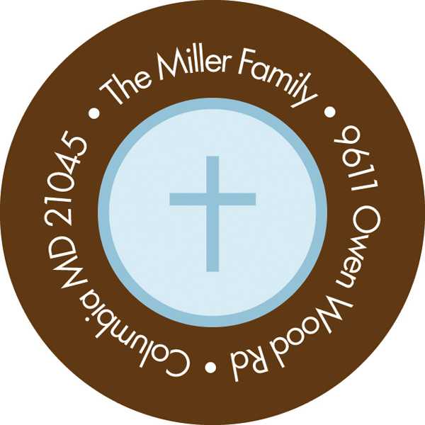 Mod Dots Round Return Address Labels