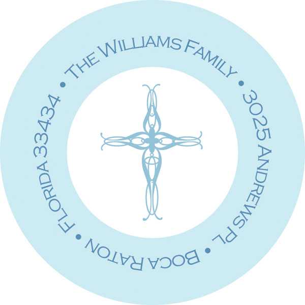Blue Lace Christian Address Labels