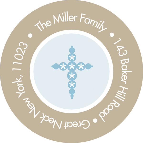 Classic Blue Medallions Cute Address Labels