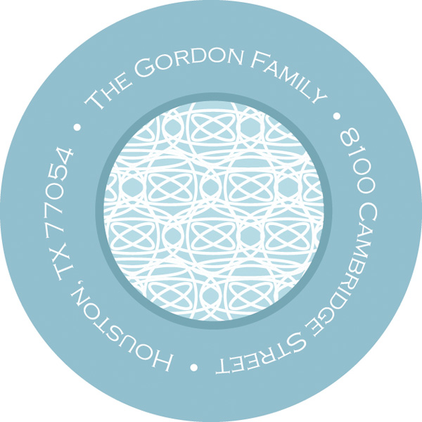 Lace On Blue Christian Address Labels