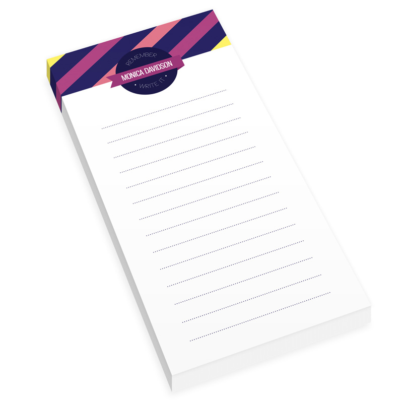 Bold Lines Personalized List Pad