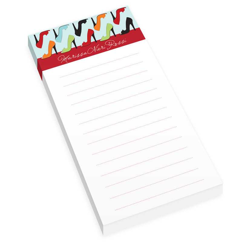 Love For Shoes Personalized List Pad