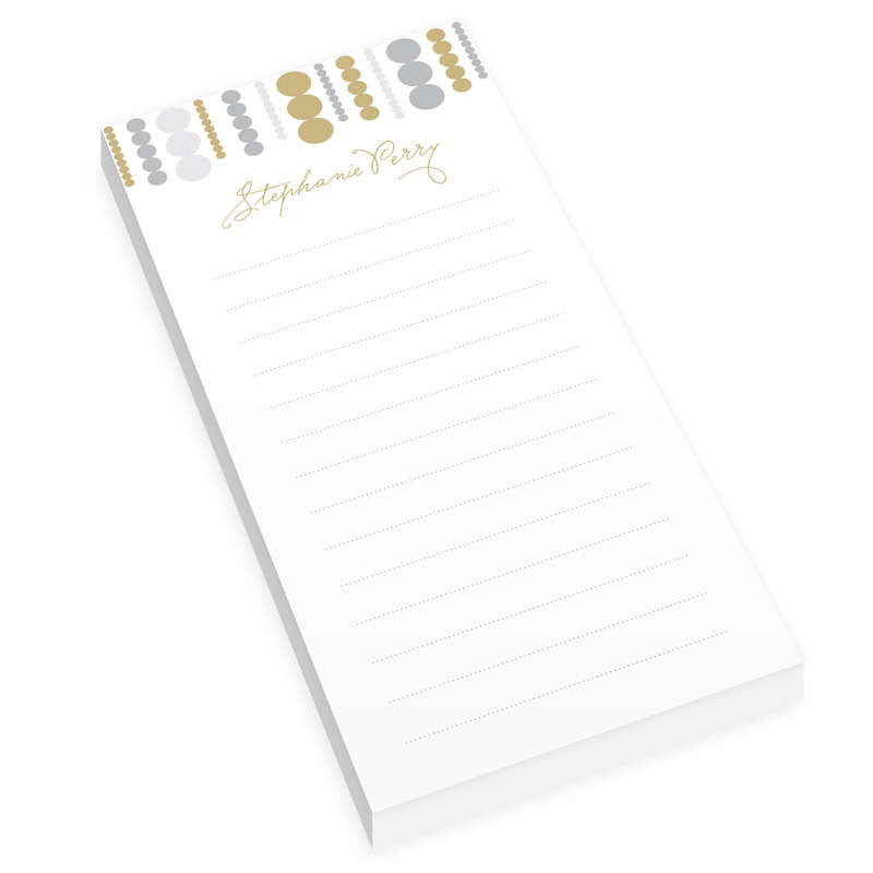 Luxe Circles Personalized List Pad