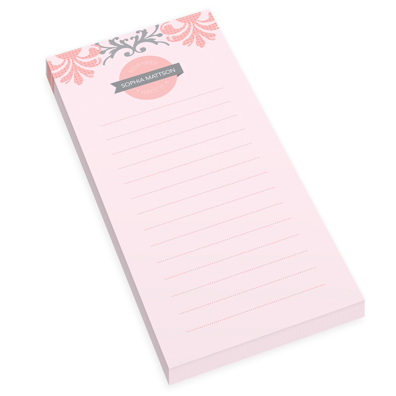 Pink Mood Personalized List Pad