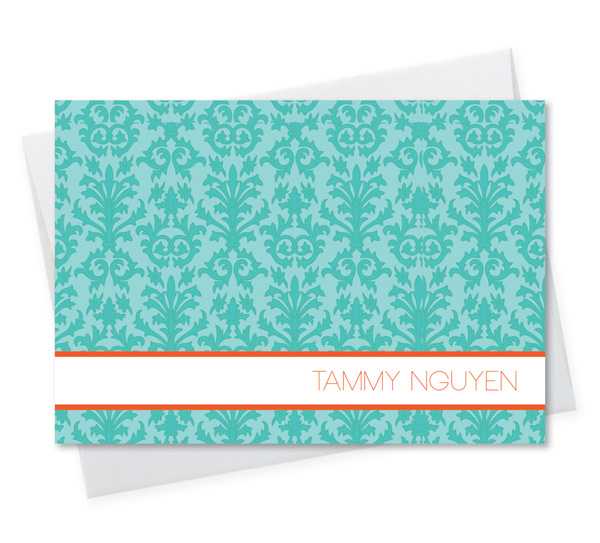 Blue Victorian Ways Notecard