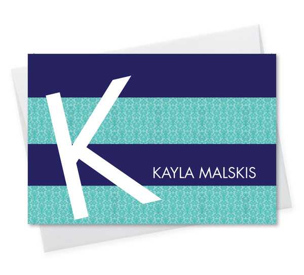Fun Turquoise Notecard