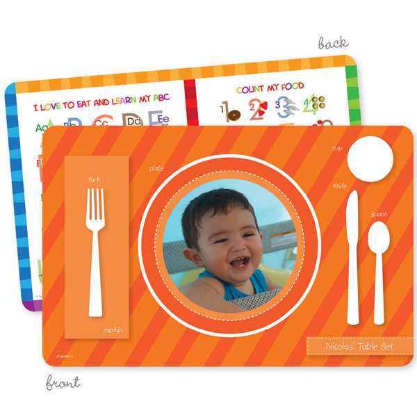 My own boy table set orange Kids Placemat