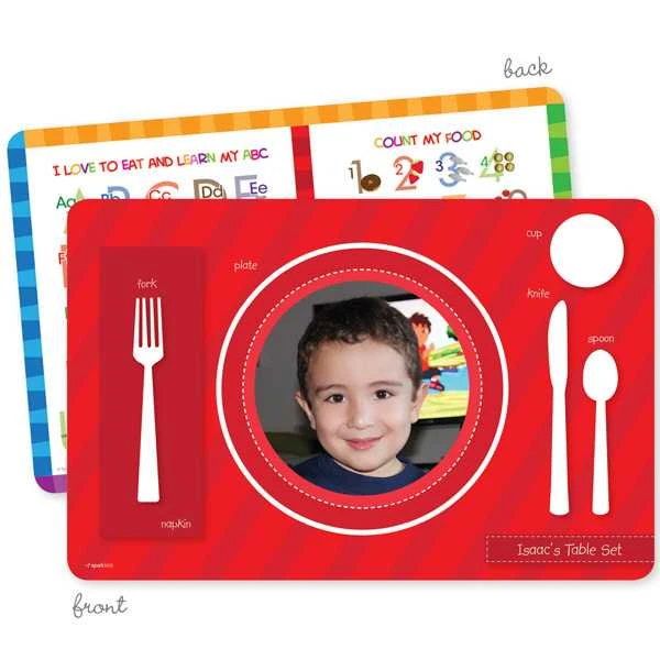 My own boy table set red Kids Placemat