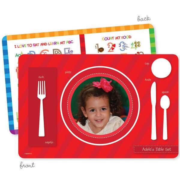 My own girl table set red Kids Placemat