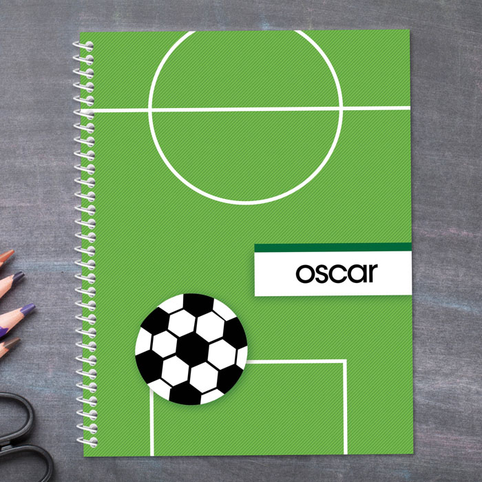 Soccer Fan Green Kids Notebook